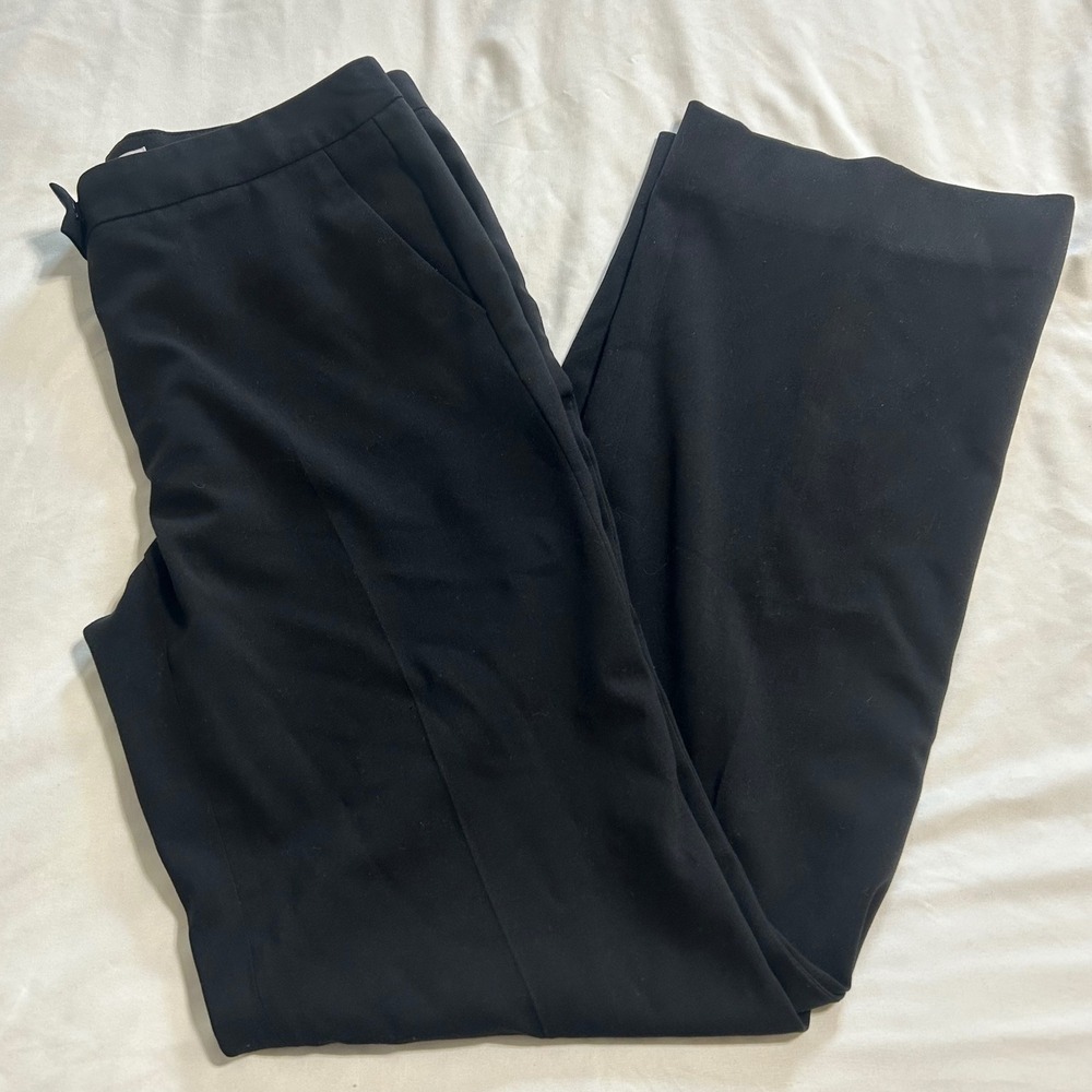 Calvin Klein Womens Black Wide Leg Dress Pants Size 4 Professional Trousers